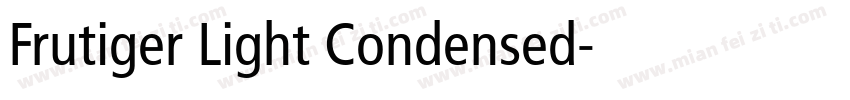 Frutiger Light Condensed字体转换